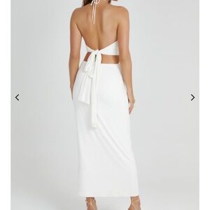 Heidi Recycled Nylon Pin Detail Midi Dress